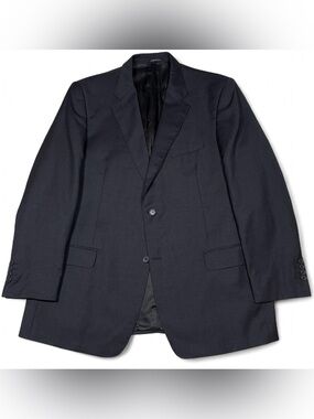 Giorgio Valentini Italy Lanificio Cadero Super 140s Wool Grey Suit Jacket 48L